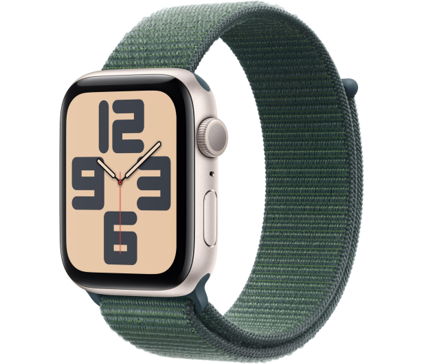 Apple Watch SE 2 44/Złote Aluminum/Zielona Opaska GPS - 1278032 - zdjęcie